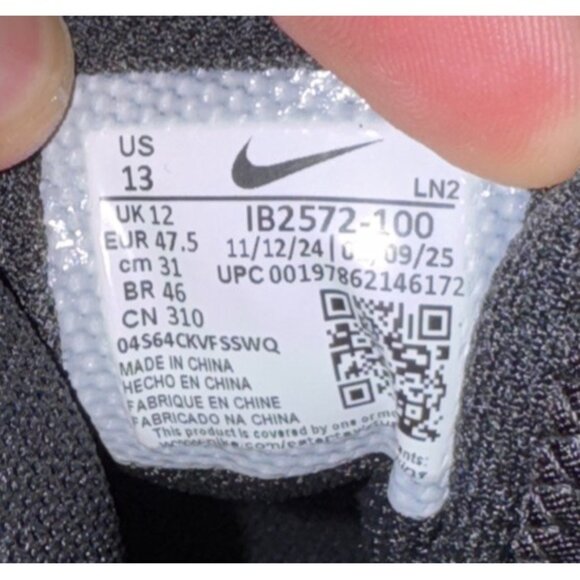 Nike Alpha Menace Strong Mens Football Lineman Cleats Size 13 White Black - Picture 8 of 8